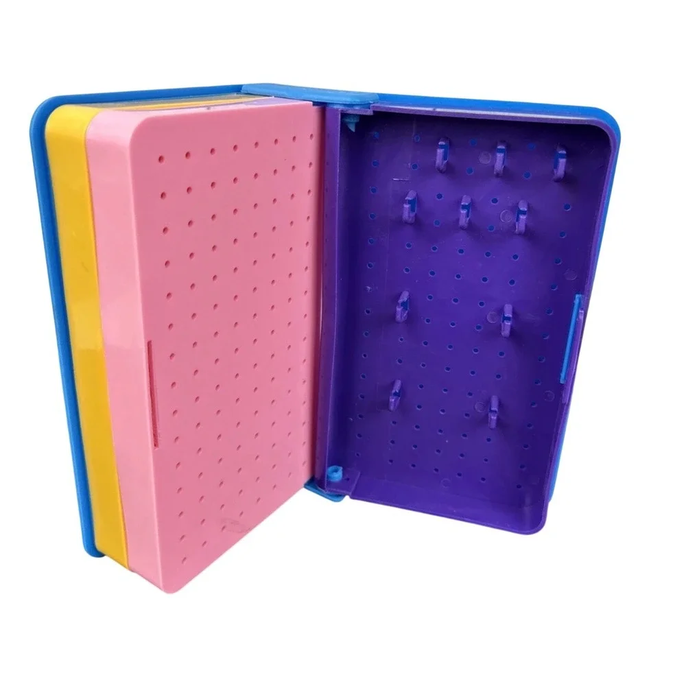 Emson Jewelry Keeper Vintage 1988 Book Style Travel Organizer Blue Yellow Pink